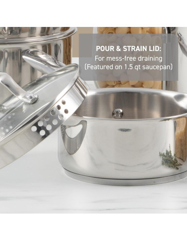 Juego de Utensilios de Cocina T-fal 11 Piezas Acero Inoxidable