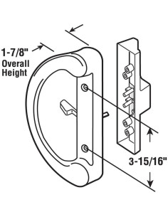 Juego de Manijas para Puerta Deslizante HauSun Negro 2