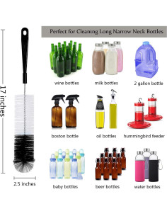 Set de 8 Cepillos de Limpieza ALINK para Botellas y Popotes 2