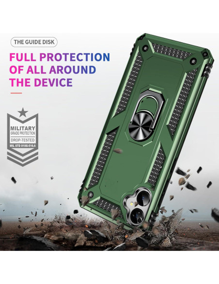 Funda Militar para Samsung Galaxy A05 con Soporte - Verde