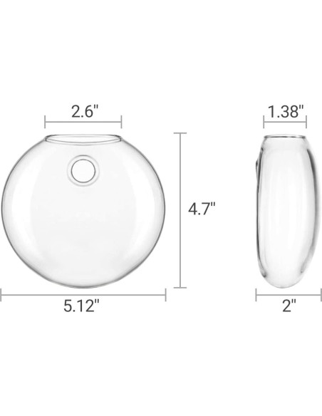 Mkono Soporte de Pared para Terrarios de Vidrio, Set de 2