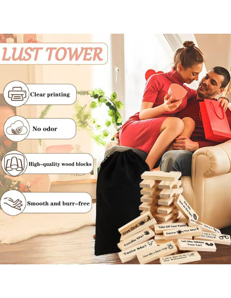 Juego de Torre de Lust Crkeiyr 48 Piezas para Adultos