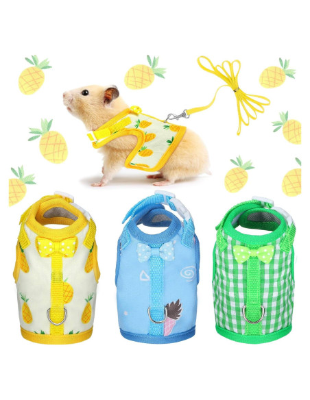 Arnés Ajustable para Mascotas Pequeñas Weewooday 3 Piezas