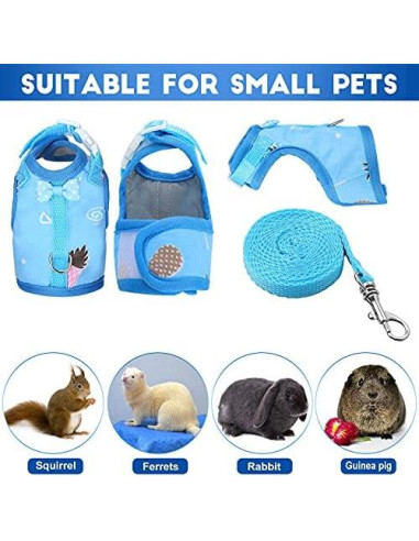 Arnés Ajustable para Mascotas Pequeñas Weewooday 3 Piezas