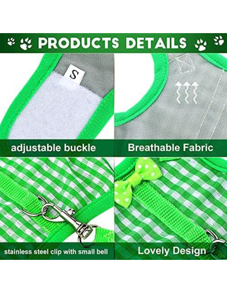 Arnés Ajustable para Mascotas Pequeñas Weewooday 3 Piezas