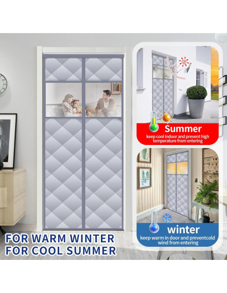 Cortina de Puerta Aislante Magnética Veanusiver 91x208 cm