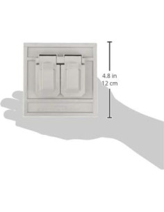 Placa de Pared Duplicada Leviton 1-Gang Gris Resistente 2