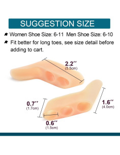 Separadores de Dedo Meñique Povihome 10 Paquetes Beige 2