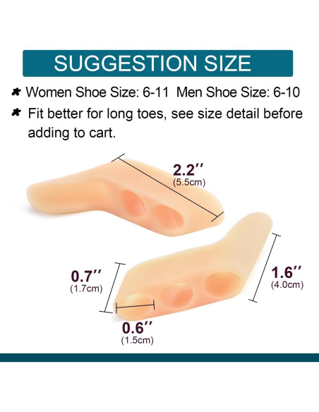 Separadores de Dedo Meñique Povihome 10 Paquetes Beige