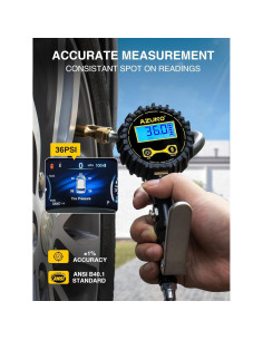 Inflador de Neumáticos Digital AZUNO con Manómetro 200 PSI 2
