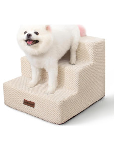 Escalera para Mascotas Antideslizante Aodisman 3 Pasos Beige 34.5 cm