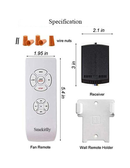 Control Remoto Universal para Ventilador de Techo Smekitlly JF018 Control Remoto Universal para Ventilador de Techo Smekitlly JF018