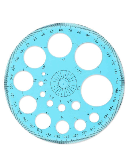 Plantilla de Círculo Plástico ZEYIYER 11.5 cm para Dibujo