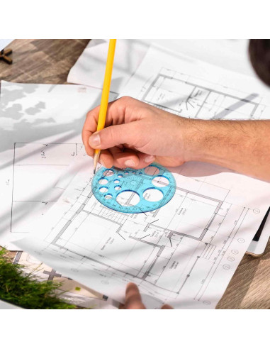 Plantilla de Círculo Plástico ZEYIYER 11.5 cm para Dibujo