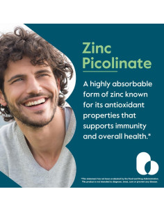 Picolinato de Zinc 50mg Bestvite 240 Cápsulas Veganas 2