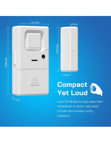 Alarmas Inalámbricas de Puerta y Ventana Rosmila - Paquete de 10