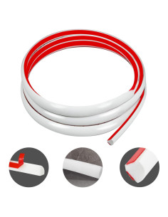 Moldura Cuarterona Flexible Bghdas 299.72 cm Goma Blanca