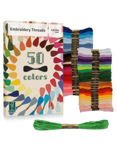Juego de Hilos de Bordado Inovida - 50 Colores 4.88m