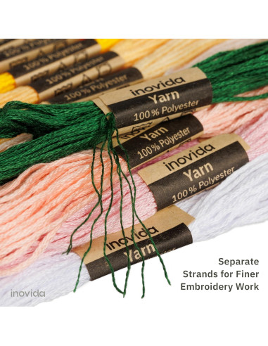 Juego de Hilos de Bordado Inovida - 50 Colores 4.88m
