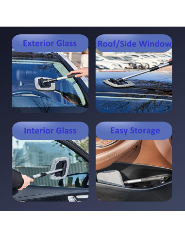 Limpiador de Ventanas de Coche HIWIND con Mango Extensible 55.88 cm