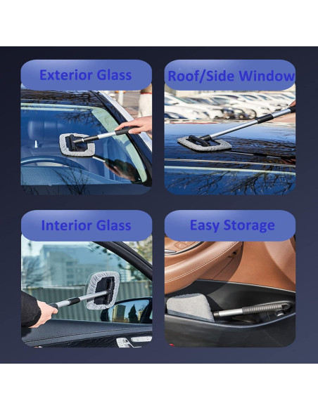 Limpiador de Ventanas de Coche HIWIND con Mango Extensible 55.88 cm Limpiador de Ventanas de Coche HIWIND con Mango Extensible 55.88 cm