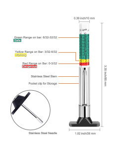 Medidor de Profundidad de Banda de Rodadura Godeson 88702 2