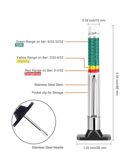 Medidor de Profundidad de Banda de Rodadura Godeson 88702