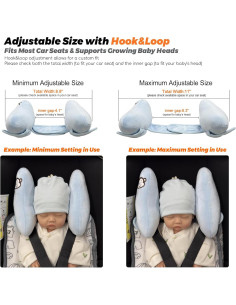 Almohada de Viaje Ajustable StoHua para Bebé - Soporte Cabeza y Cuello 2