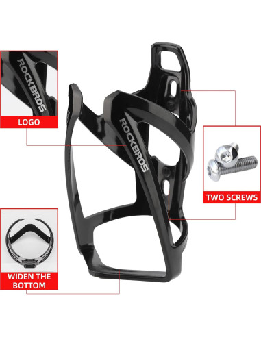 Soporte para Botella de Agua ROCKBROS Ultra-Ligero Negro