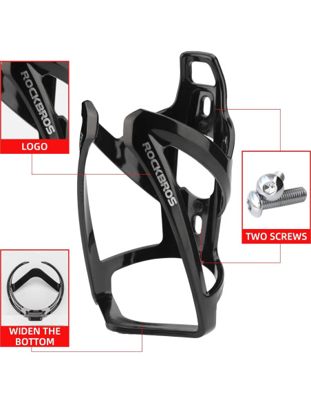 Soporte para Botella de Agua ROCKBROS Ultra-Ligero Negro