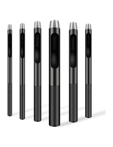 Juego de 6 Perforadores de Agujeros de Cuero AsonTao 1.5-5mm