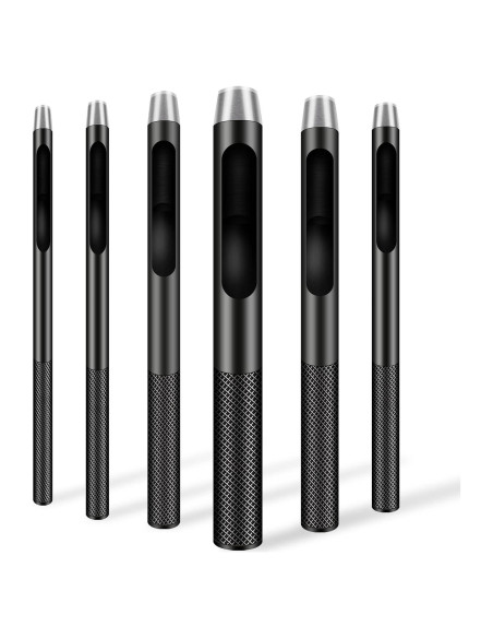 Juego de 6 Perforadores de Agujeros de Cuero AsonTao 1.5-5mm Juego de 6 Perforadores de Agujeros de Cuero AsonTao 1.5-5mm