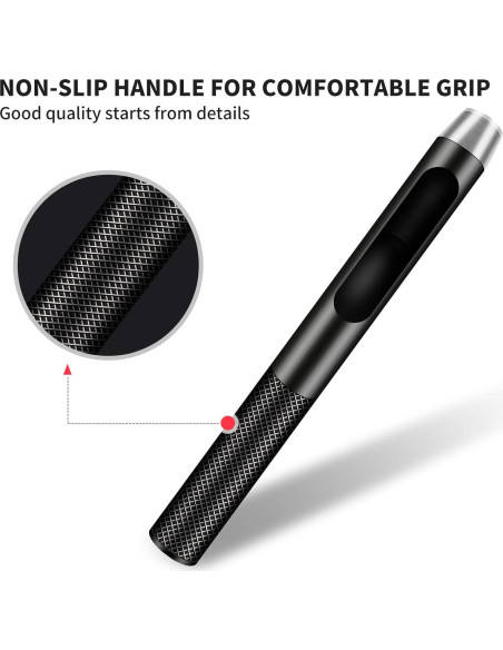 Juego de 6 Perforadores de Agujeros de Cuero AsonTao 1.5-5mm Juego de 6 Perforadores de Agujeros de Cuero AsonTao 1.5-5mm