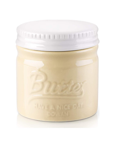 Crock de Mantequilla DOWAN Mason Beige con Tapa - 170g