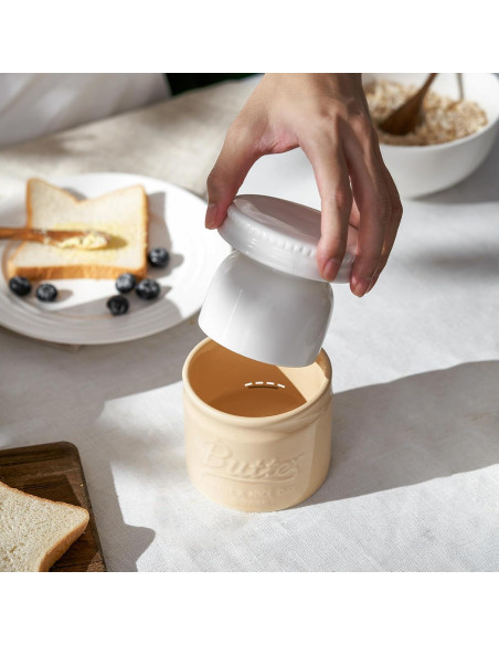Crock de Mantequilla DOWAN Mason Beige con Tapa - 170g