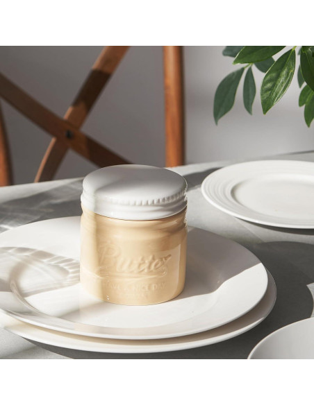 Crock de Mantequilla DOWAN Mason Beige con Tapa - 170g