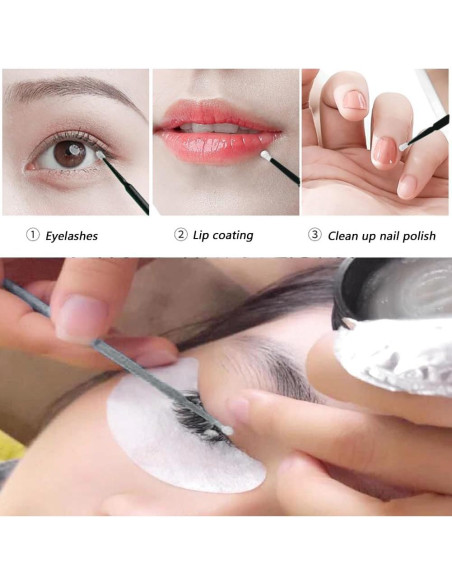 Paquete de 100 Cepillos de Limpieza para Puertos de Carga - Negro