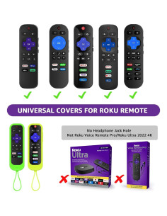 Funda de Control Remoto Climberer para Roku - 3 Pack Brilla en la Oscuridad 2