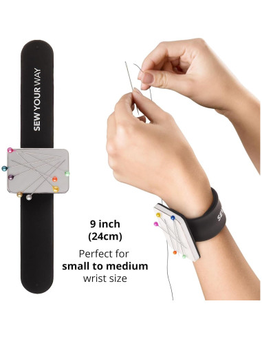 Cojín de Alfileres Magnético Sew Your Way Negro 22.86 cm - Soporte Fuerte