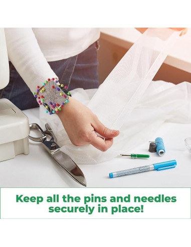 Cojín de Alfileres Magnético Sew Your Way Negro 22.86 cm - Soporte Fuerte
