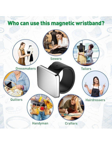 Cojín de Alfileres Magnético Sew Your Way Negro 22.86 cm - Soporte Fuerte