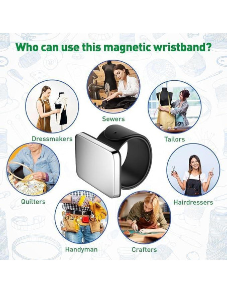 Cojín de Alfileres Magnético Sew Your Way Negro 22.86 cm - Soporte Fuerte