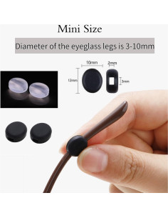 Agarres de Templo de Gafas de Silicona KECHIO Mini Antideslizante 2