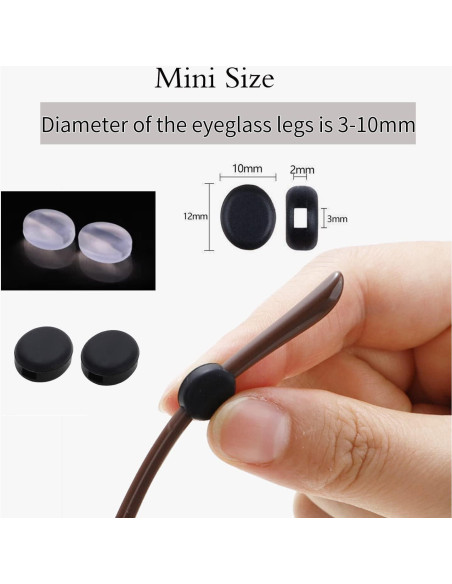 Agarres de Templo de Gafas de Silicona KECHIO Mini Antideslizante