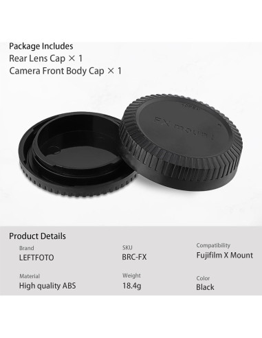 Kit de tapas para cámara Fujifilm X - Cuerpo y lente