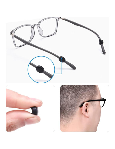 Agarres de Templo de Gafas de Silicona KECHIO Mini Antideslizante