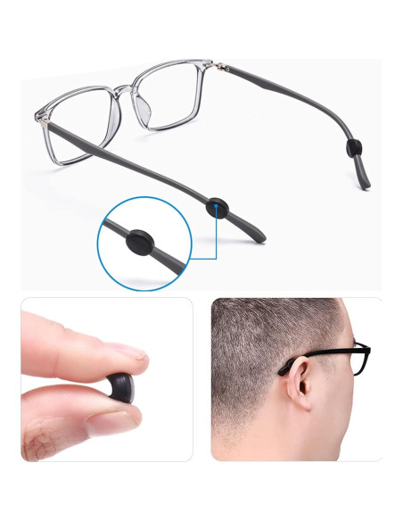 Agarres de Templo de Gafas de Silicona KECHIO Mini Antideslizante