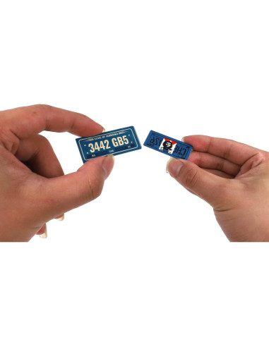 Kit de Placas de Licencia RC HIRCQOO 4 Piezas Metal 1/10