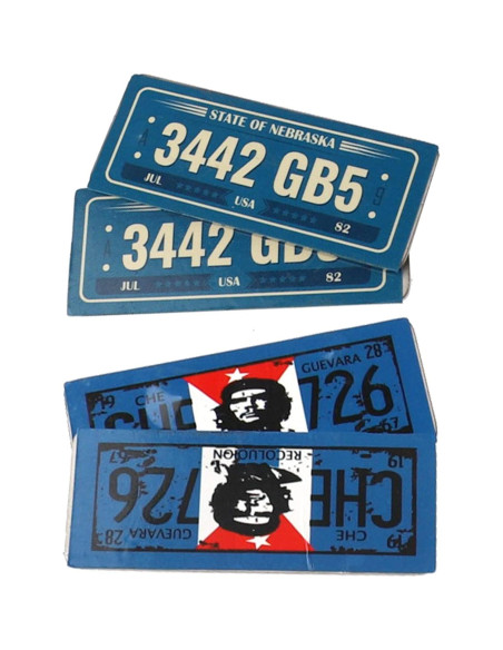 Kit de Placas de Licencia RC HIRCQOO 4 Piezas Metal 1/10