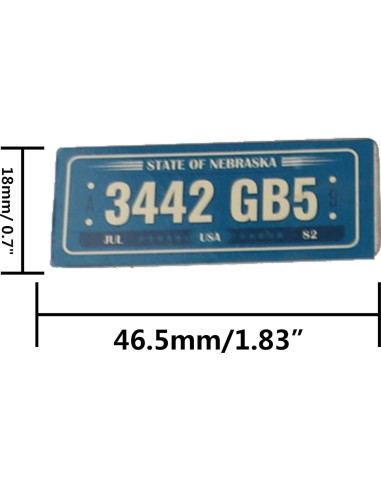 Kit de Placas de Licencia RC HIRCQOO 4 Piezas Metal 1/10